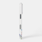 Monogram naam Floral Boho Chic iPhone Hoesje (Rechterkant)