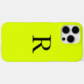 Monogram Naam Fluorescent Chartreuse Yellow Neon Case-Mate iPhone Case (Achterkant (horizontaal))