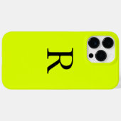 Monogram Naam Fluorescent Chartreuse Yellow Neon Case-Mate iPhone Case (Achterkant (horizontaal))