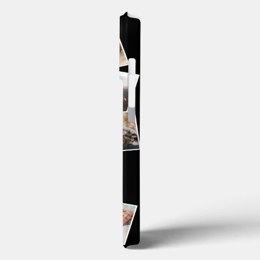 Monogram Naam Foto Collage Hoesje-Mate iPhone Case (Achterkant / Links)