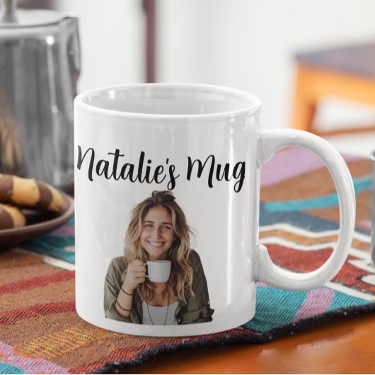 Monogram Naam Foto Gift Koffiemok