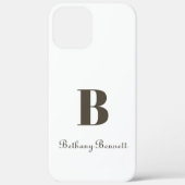 Monogram Naam Gepersonaliseerd Case-Mate iPhone Case (Achterkant)