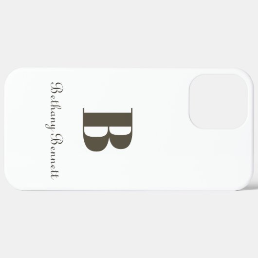 Monogram Naam Gepersonaliseerd Case-Mate iPhone Case (Achterkant / Rechts)