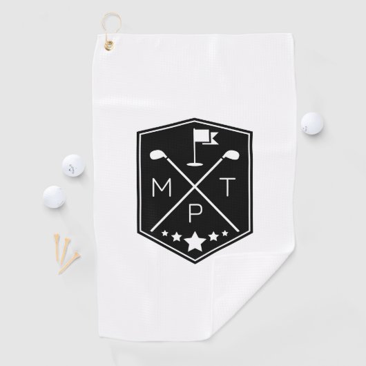 Monogram Naam Gepersonaliseerd Golfhanddoek (Insitu)