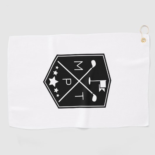 Monogram Naam Gepersonaliseerd Golfhanddoek (Horizontaal)