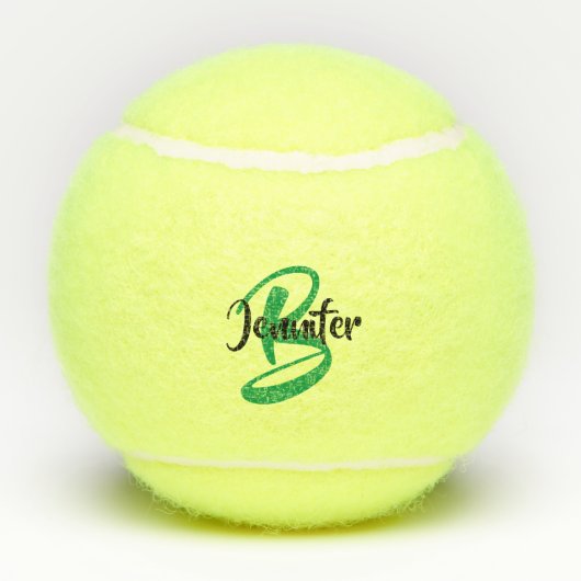 Monogram Naam Gepersonaliseerd Tennisballen (Achterkant)