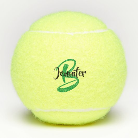 Monogram Naam Gepersonaliseerd Tennisballen (Voorkant)