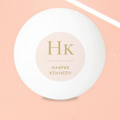 Monogram Naam Gepersonaliseerde Blush Pink Gold Pingpongbal