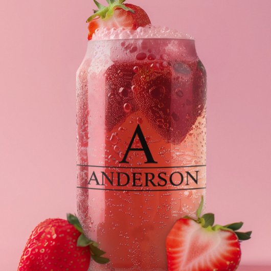 Monogram naam gepersonaliseerde klassieker blikvorm glas