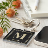 Monogram Naam - Gepersonaliseerde Sleutelhanger Gi (Voorkant Rechts)