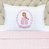 Monogram Naam Girl Pink Princess Kussensloop