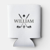 Monogram naam Golf Clubs Ace | Kies uw kleur Blikjeskoeler (Achterkant)