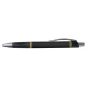 Monogram Naam Goud Laurier Zwarte Pen (Bovenkant)