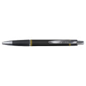 Monogram Naam Goud Laurier Zwarte Pen (Achterkant)