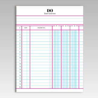 Monogram naam grootboek papier notitieblok