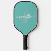 Monogram Naam Handgeschreven Schrift Pickleball Paddle (Achterkant)