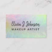 Monogram naam Holografisch Opaal Steen Visitekaart Visitekaartje (Voorkant)