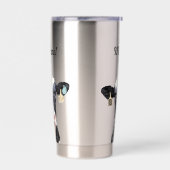 Monogram Naam Holstein Koe Zuivelig Boerderij Vee Geïsoleerde Drinkbeker (Links)