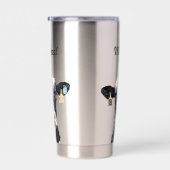 Monogram Naam Holstein Koe Zuivelig Boerderij Vee Geïsoleerde Drinkbeker (Rechts)