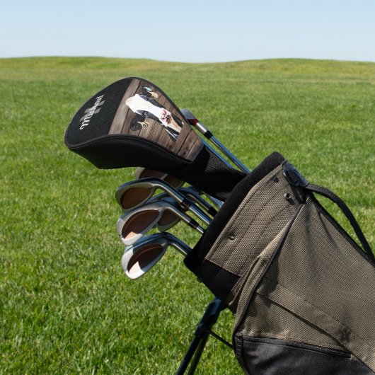 Monogram Naam Holstein Koe Zuivelig Boerderij Vee Golfheadcover (Insitu)