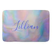 Monogram Naam in Blauw op Moeder van Parel | Badmat (Voorkant)