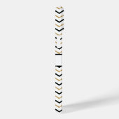 Monogram Naam Initiaal Black Gold Chevron Zig Zag Case-Mate iPhone Case (Achterkant / Rechts)