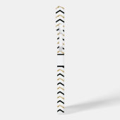 Monogram Naam Initiaal Black Gold Chevron Zig Zag Case-Mate iPhone Case (Achterkant / Links)