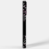 Monogram naam Initiaal Black Pink Silver Glitter Case-Mate iPhone Case (Achterkant / Rechts)