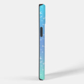 Monogram naam initiaal blauw groen glinsterend mei Case-Mate iPhone case (Achterkant / Rechts)