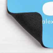 Monogram Naam Initiaal Blauw Moderne Eenvoudige Ka Muismat (Hoek)