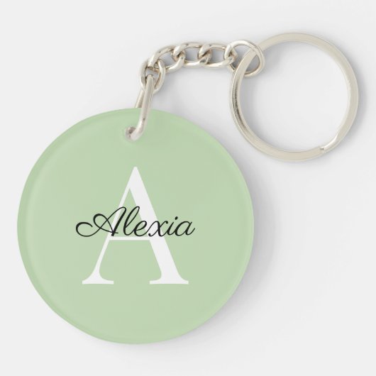 Monogram Naam Initiaal Bridesmaid AcrylSleutelhang Sleutelhanger (Achterkant)