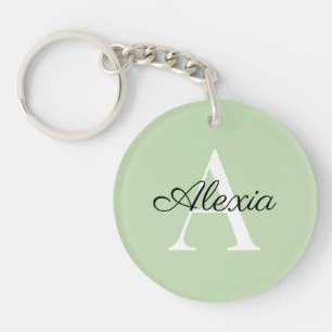 Monogram Naam Initiaal Bridesmaid AcrylSleutelhang Sleutelhanger