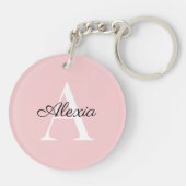 Monogram Naam Initiaal Bridesmaid AcrylSleutelhang Sleutelhanger (Achterkant)