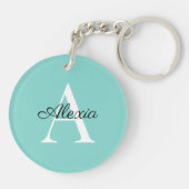 Monogram Naam Initiaal Bridesmaid AcrylSleutelhang Sleutelhanger (Achterkant)