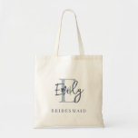 Monogram Naam Initiaal Bridesmaid Dusty Blue Tas B<br><div class="desc">Monogram Naam Initiaal Script Bridesmaid Dusty Blue. Gemakkelijk om met initiaal en naam voor de de gebeurtenissen en giften van de bruidspartij te personaliseren.</div>