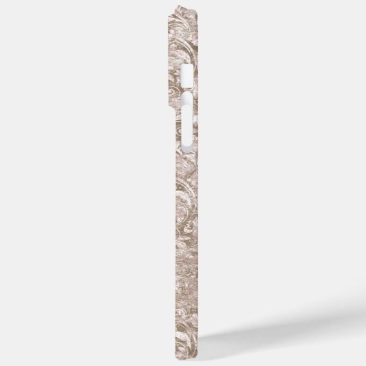 Monogram Naam Initiaal Bruin White Vlaanderen Case-Mate iPhone Case (Achterkant / Links)