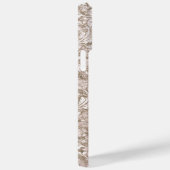 Monogram Naam Initiaal Bruin White Vlaanderen Case-Mate iPhone Case (Achterkant / Rechts)