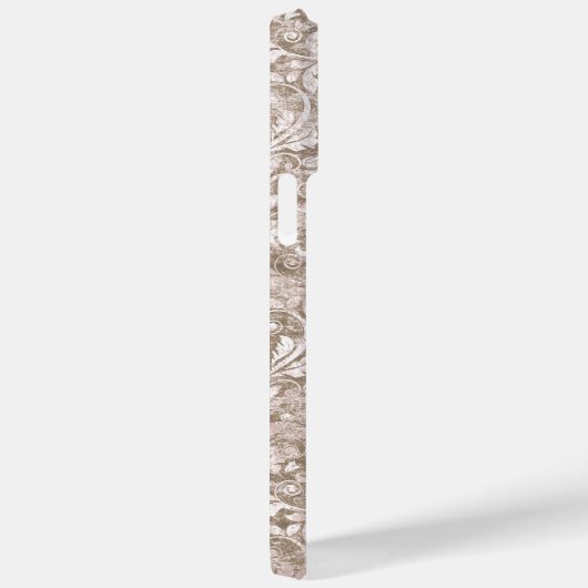 Monogram Naam Initiaal Bruin White Vlaanderen Case-Mate iPhone Case (Achterkant / Rechts)