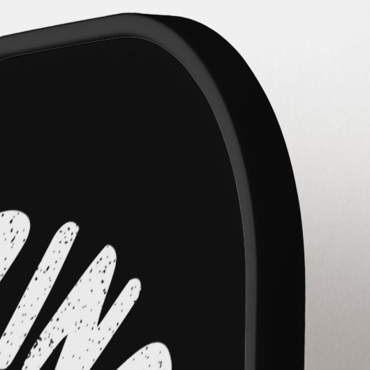 Monogram Naam Initiaal Downsizing in Progress Gag Pickleball Paddle (Links Detail)