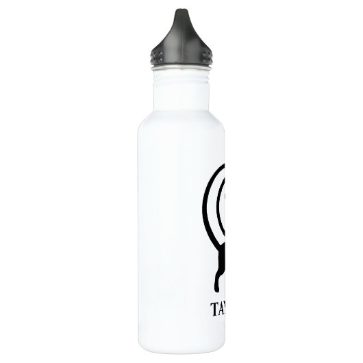 Monogram Naam Initiaal Kitty Cat Lover White Black Waterfles (Links)