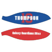 Monogram naam initiaal of aantalteam blauw rood basketbal (Panelen)