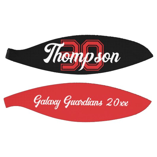 Monogram naam initiaal of nummerteam zwart rood basketbal (Panelen)