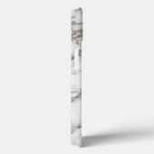 Monogram Naam Initiaal Roos Gold White Grey Marble Case-Mate iPhone Case (Achterkant / Rechts)