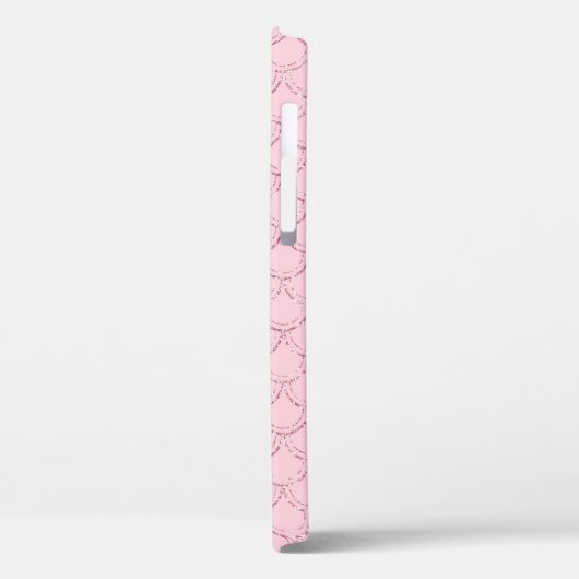 Monogram Naam Initiaal Roze Zeemeermin Schaaltjes  Case-Mate iPhone Case (Achterkant / Links)