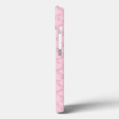 Monogram Naam Initiaal Roze Zeemeermin Schubben Tr Case-Mate iPhone Case (Achterkant / Links)