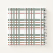 Monogram Naam Initiaal Sage Dusty Pink Pset Notitieboek (Achterkant)