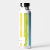 Monogram Naam Initiaal Waterverf Regenboogstrips Waterfles (Links)