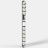 Monogram naam initiaal zwart goud chevron zig zag Case-Mate iPhone case (Achterkant / Rechts)