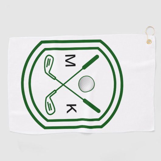 Monogram Naam Initialen Golfhanddoek (Horizontaal)