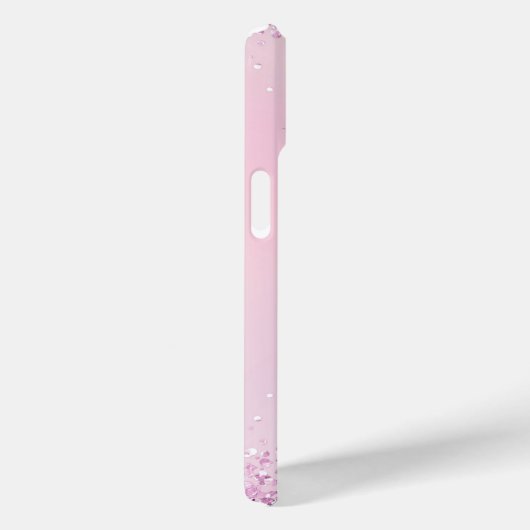 Monogram naam initialen roze paarse glitters Case-Mate iPhone case (Achterkant / Rechts)